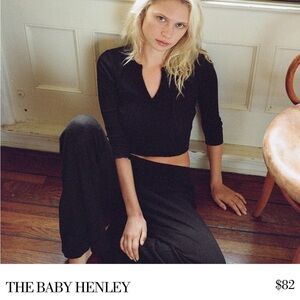 cou cou intimates
Black Baby Henley Top